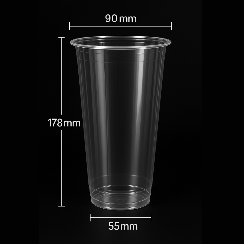 Стакан Bubble Cup 700 мл, мягкий, ПП, глянцевый (плоское дно) · Формат: Коробка 1000 шт