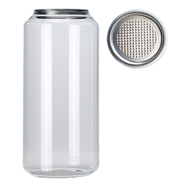 Банка плотная 500 мл, ПЭТ, с крышкой полного открывания (отрывная), 200шт/кор.